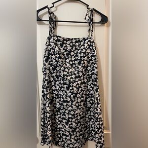 NWOT SHEIN Women’s XS Mini Dress Navy Blue Floral Flowy Sundress